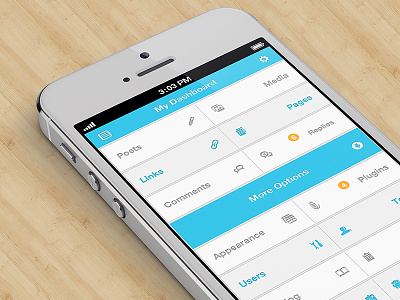 My Dashboard app blue button clean dashboard design interface iphone photoshop ui web