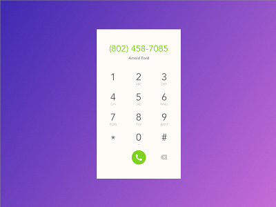 Daily UI #3 - Dial Pad 100 days of ui challenge daily ui dial pad phone sign in ui