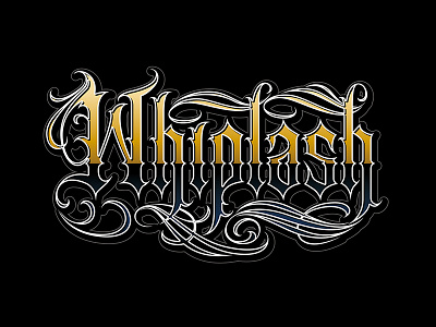 Whiplash branding calligraphy customlettering lettering letters logo logotattooartist monogram