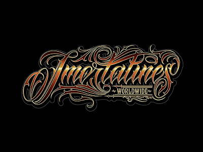 Imortalines Worldwide branding caligraphy custom lettering custom logo graphic design lettering logo logo brand logo design tattoo artist tattoo design
