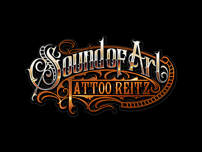 Sound Of Art Tattoo Reitz branding caligraphy custom lettering custom logo graphic design lettering letters logo logo design logo maker tattoo artist tattoo design