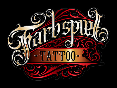 Farbspiel Tattoo branding calligraphy custom lettering custom logo graphic design lettering logo logo design tattoo tattoo artist tattoo design