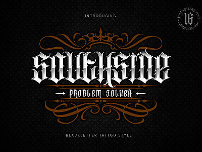 SOUTHSIDE | EXTRA BONUS ORNAMENT blackletter blackletter font branding calligraphy font lettering letters sell font sell your art tattoo style