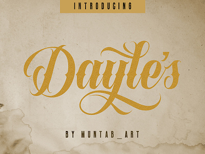 Dayles Script Fonts calligraphy calligraphy font custom fonts custom lettering lettering lettering fonts logo fonts tattoo tattoo fonts