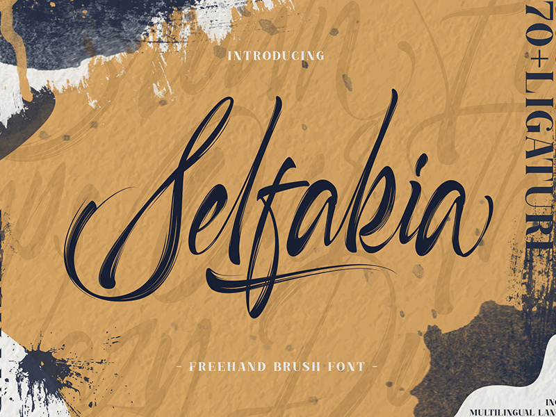Selfakia Brush Font brush script lettering calligraphy handlettering free hand hand brush brush texture brush