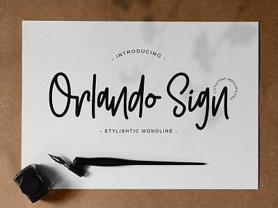 Orlando Sign | Stylishtic Monoline branding calligraphy lettering letters logo modern monoline signature font