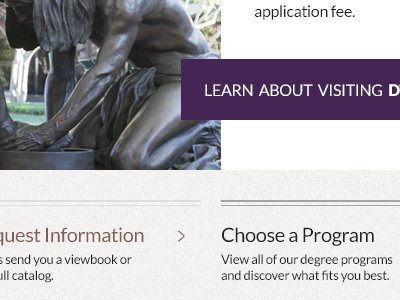 Learn About Visiting education grid purple web