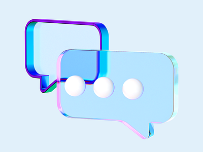 Chat 3D icon