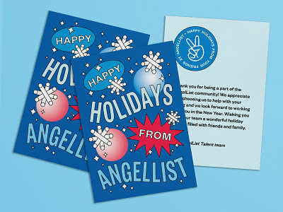 AngelList 2020 abstract design greeting card holiday card holidays