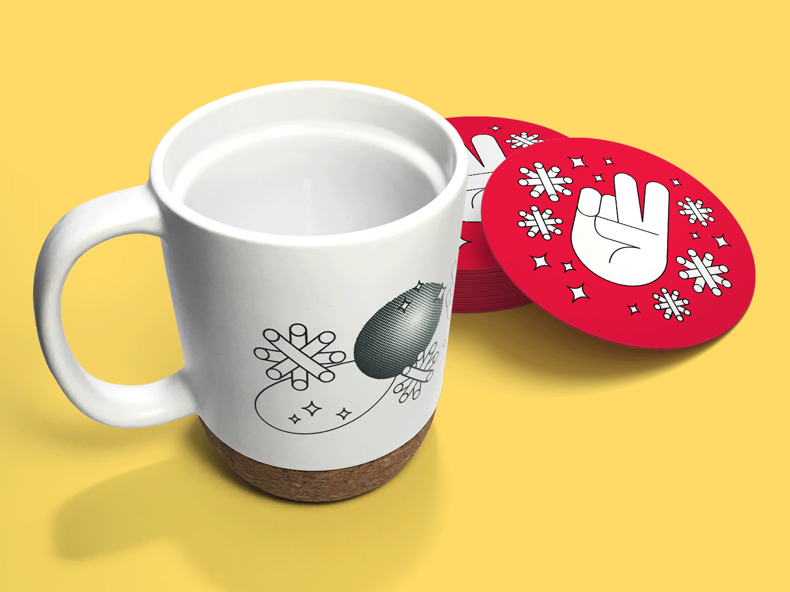 AngelList Mug angellist brand design branding coasters gif holiday illustration mug