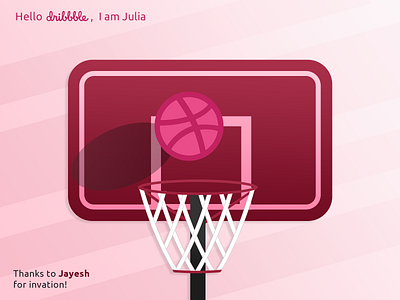 Hello dribbble! debuts design dribbble flat hello illustration minimal vector