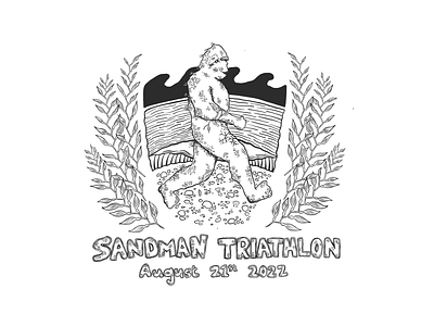 Sandman Triathlon bigfoot clothing design design illustration ocean santa cruz sports triathlon