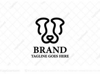 Dog Logo brand branding design dog dog face dog head dog logo dog logo for sale dogs identity line dog logo logoground