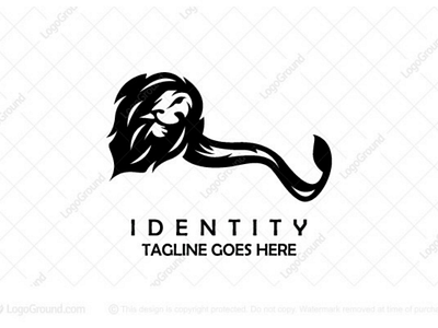 Wind Mane Lion Logo