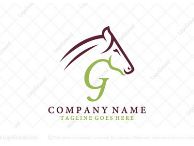 Letter G Horse brand branding design horse horse logo horses letter g letter g horse logo for sale stallion