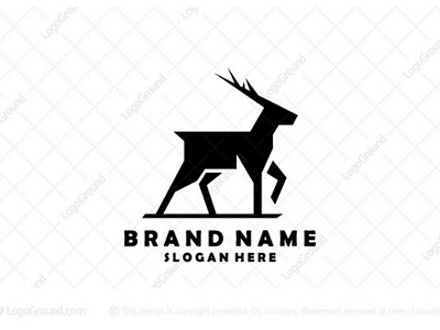 Deer Logo brand branding buck deer deer logo design graphic design logo logo for sale logos stag