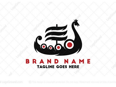 Viking Ship Logo boat brand design dragon logo logo for sale logos scandinavian ship viking viking ship