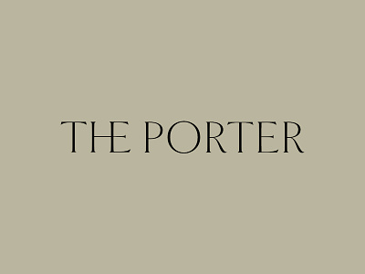 The Porter apartment brand development charleston idenity logo typogaphy