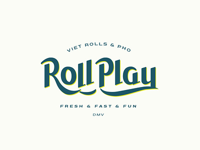 Roll Play - Restaurant Branding branding logo logo design restaurant restaurant logo type type design typography