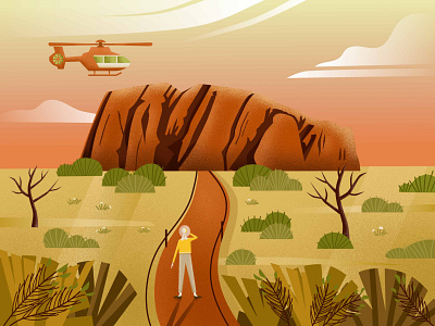 Uluru illustration travel