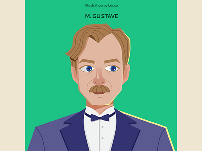 M. GUSTAVE design illustration movie vector