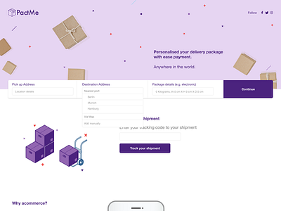 Pactme Shipment Website icon llustration uidesign ux vector