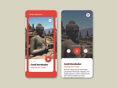 Museum Nasional Concept App app audio borobudur clean exhibition indonesia mobile museum ui ux