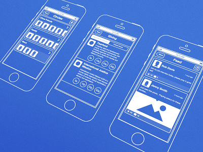 iOS Wireframes app blue blueprint ios iphone nudds webapp wireframe