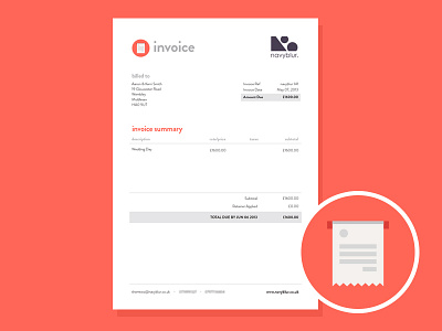 Invoice Design clean flat design invoice invoice icon navyblur nudds