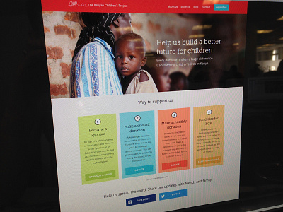 Support Us Page africa charity donate flat kenya non profit nudds responsive sponsor web design
