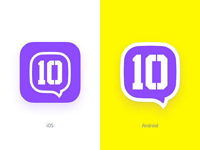 10 App Icon 10 android app app icon branding bright ios nudds purple sport