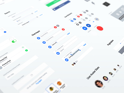 10 UI Kit branding buttons camera guidelines list loading nudds search sport typing ui kit