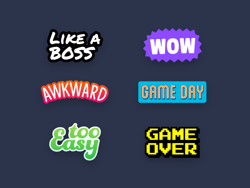Reaction Stickers fun game over game day reactions sport stickers nudds