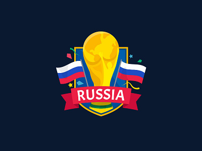 World Cup Sticker badge fifa flag football nudds russia shield sport sticker world cup