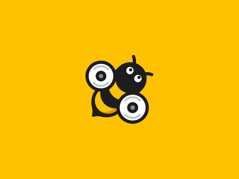 Bee bee branding character drone illustration insect logo mark mascot nudds