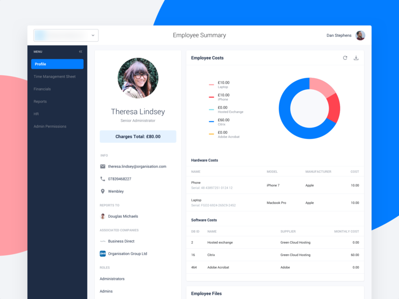 Profile Report by Samuel Nudds on Dribbble