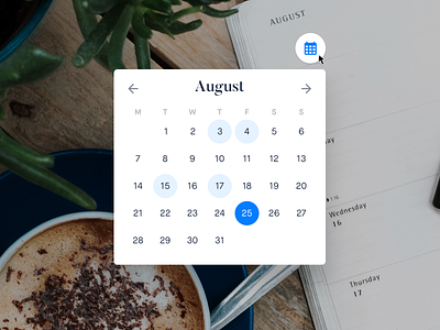 Calendar calendar date picker diary modal month nudds week year