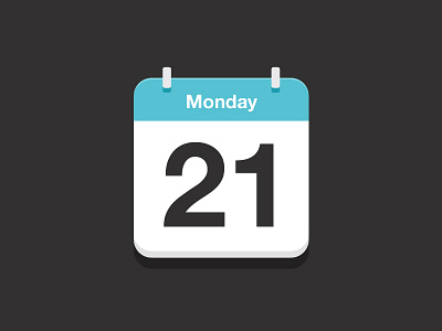 Calendar 21 app design blue calendar clean design date flat design monday nudds ui design vector