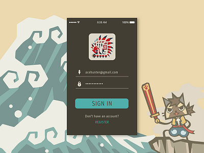 100 Days of UI - Day 01 100 days of ui day 01 login screen monster hunter video games