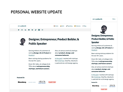 Personal Website Update asap emoji personal brand personal website rubik