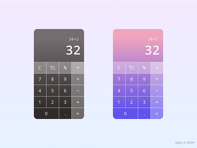 DailyUI #004 - Calculator