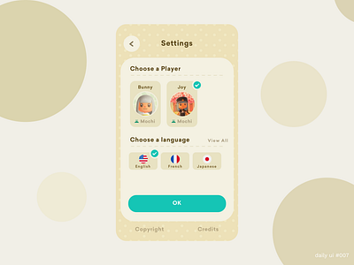 DailyUI #007 - Settings