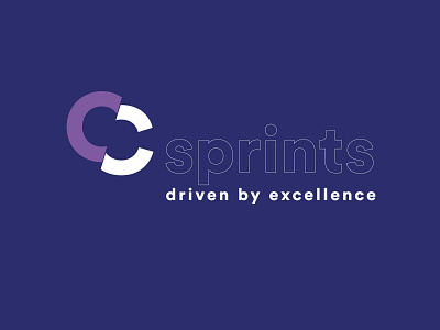 CCSprints Logo brand branding design flat illustration logo rebrand