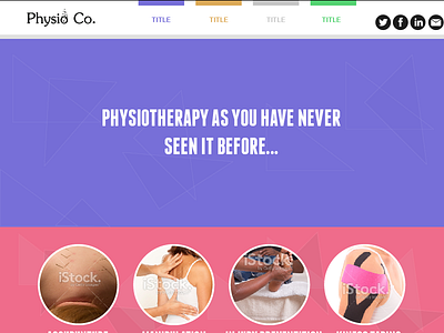 Physio Co Website avenir colours design flat interface physio typography ui user ux website