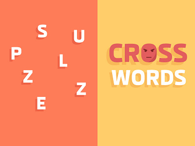 Crosswords animation colours crosswords design flat puzzle