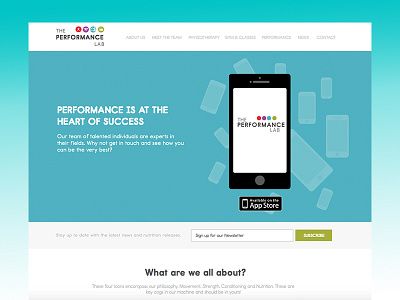 The Performance Lab design lab performance report sport ui website