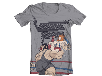 Andre the Giant VS Valient Himself T-Shirt Design andre the giant illustration t shirt valient himself valient thorr vector wwe wwf