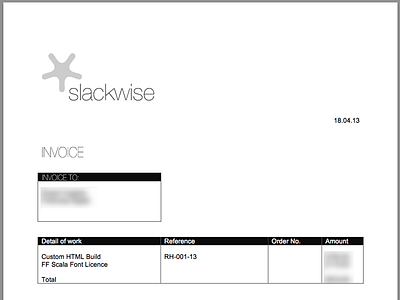 slackwise Invoice