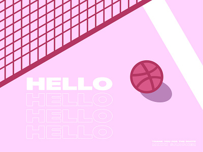 Hello Dribbble! design firstshot hellodribbble illustration typography welcomeshot