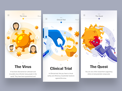 Medicamentum - Explainers app game illustration interface medicamentum mobile screen ui ux